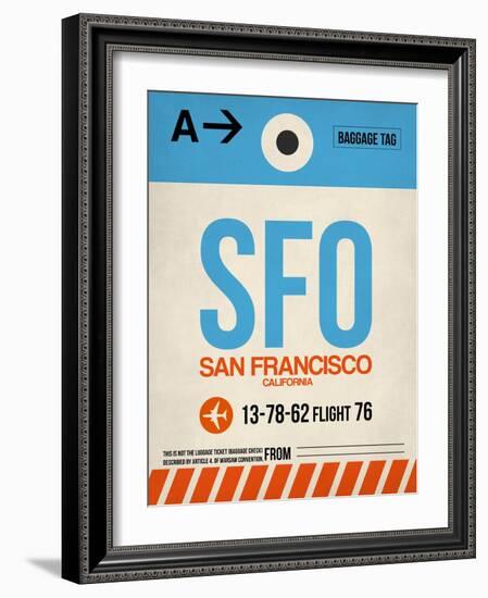 SFO San Francisco Luggage Tag 1-NaxArt-Framed Premium Giclee Print