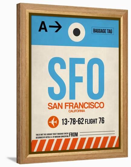 SFO San Francisco Luggage Tag 1-NaxArt-Framed Stretched Canvas