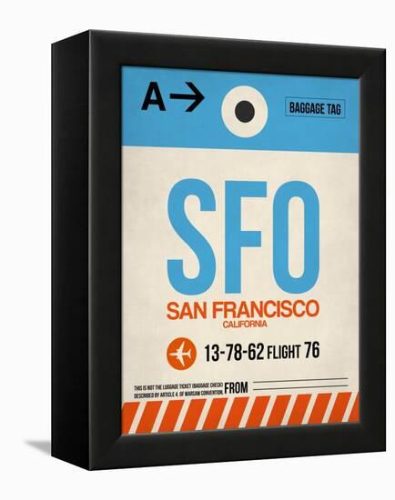 SFO San Francisco Luggage Tag 1-NaxArt-Framed Stretched Canvas