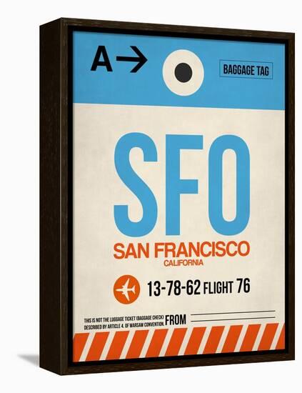 SFO San Francisco Luggage Tag 1-NaxArt-Framed Stretched Canvas