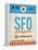 SFO San Francisco Luggage Tag 1-NaxArt-Framed Stretched Canvas