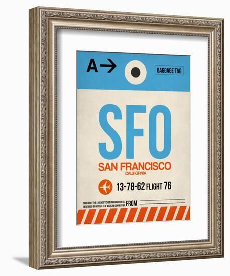 SFO San Francisco Luggage Tag 1-NaxArt-Framed Art Print