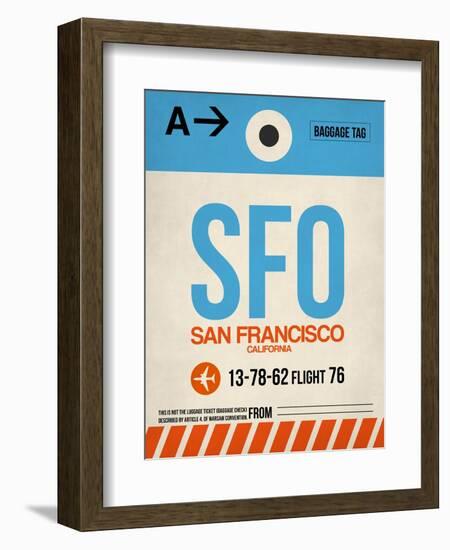 SFO San Francisco Luggage Tag 1-NaxArt-Framed Art Print