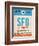 SFO San Francisco Luggage Tag 1-NaxArt-Framed Art Print