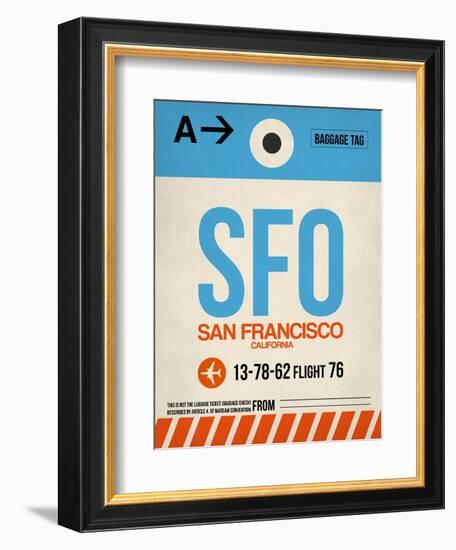 SFO San Francisco Luggage Tag 1-NaxArt-Framed Art Print