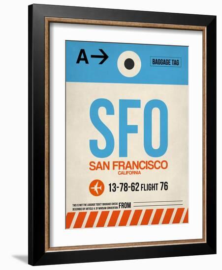 SFO San Francisco Luggage Tag 1-NaxArt-Framed Art Print