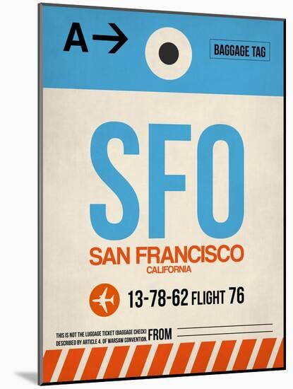 SFO San Francisco Luggage Tag 1-NaxArt-Mounted Art Print