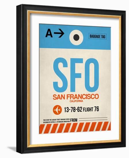SFO San Francisco Luggage Tag 1-NaxArt-Framed Art Print