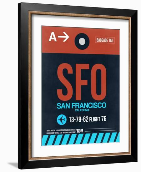 SFO San Francisco Luggage Tag 2-NaxArt-Framed Art Print