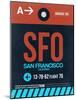 SFO San Francisco Luggage Tag 2-NaxArt-Mounted Art Print