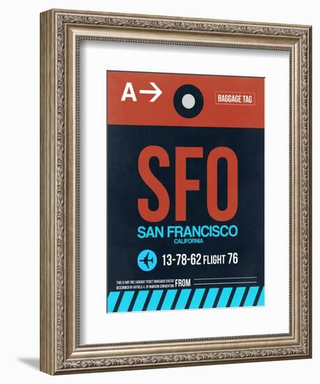 SFO San Francisco Luggage Tag 2-NaxArt-Framed Art Print