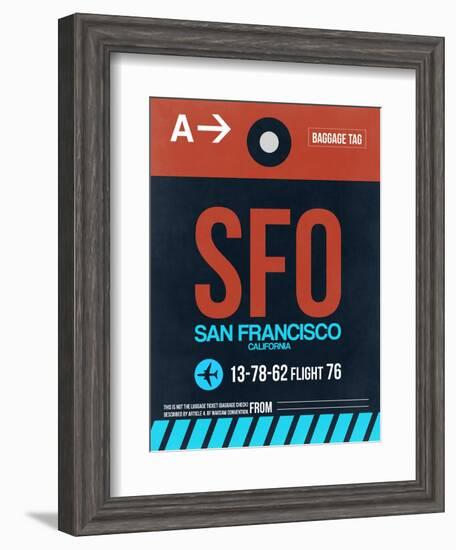 SFO San Francisco Luggage Tag 2-NaxArt-Framed Art Print