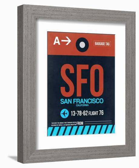 SFO San Francisco Luggage Tag 2-NaxArt-Framed Art Print