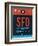 SFO San Francisco Luggage Tag 2-NaxArt-Framed Art Print