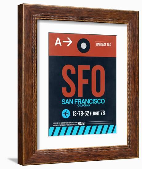 SFO San Francisco Luggage Tag 2-NaxArt-Framed Art Print