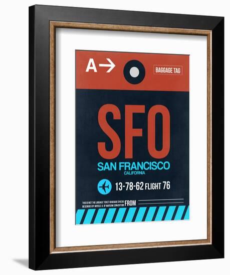 SFO San Francisco Luggage Tag 2-NaxArt-Framed Art Print