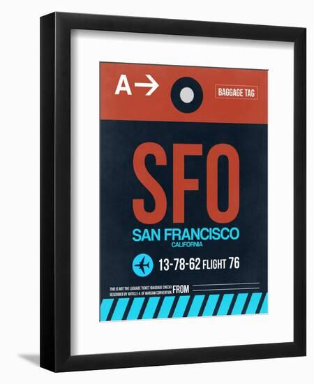 SFO San Francisco Luggage Tag 2-NaxArt-Framed Art Print