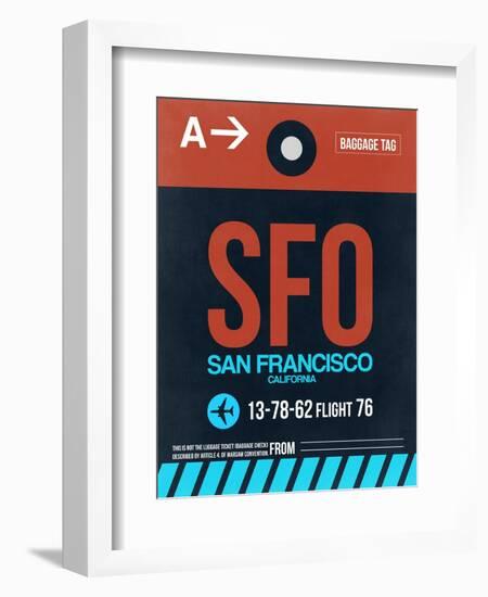 SFO San Francisco Luggage Tag 2-NaxArt-Framed Art Print