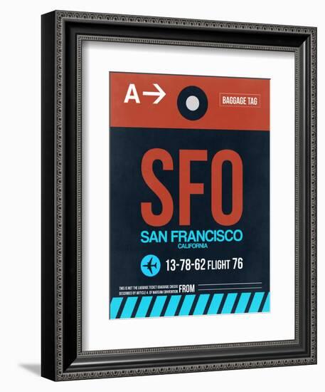 SFO San Francisco Luggage Tag 2-NaxArt-Framed Art Print