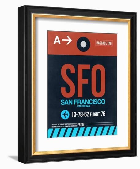 SFO San Francisco Luggage Tag 2-NaxArt-Framed Art Print