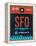 SFO San Francisco Luggage Tag 2-NaxArt-Framed Stretched Canvas