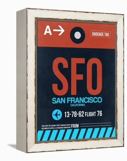 SFO San Francisco Luggage Tag 2-NaxArt-Framed Stretched Canvas