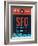 SFO San Francisco Luggage Tag 2-NaxArt-Framed Art Print