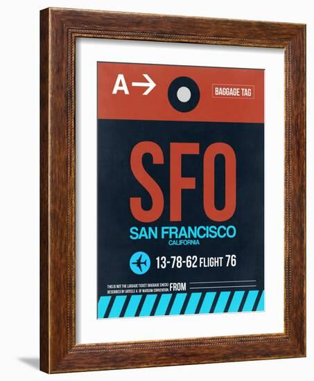 SFO San Francisco Luggage Tag 2-NaxArt-Framed Art Print
