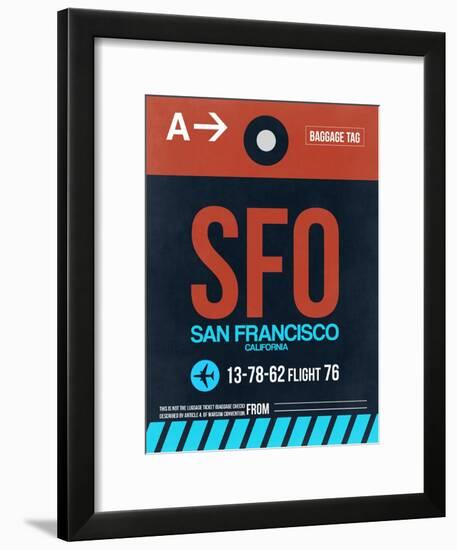 SFO San Francisco Luggage Tag 2-NaxArt-Framed Art Print