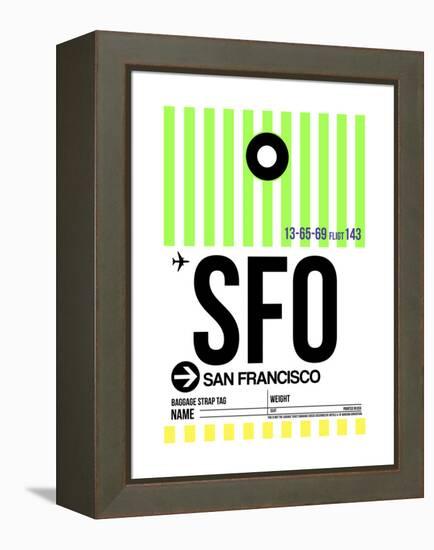 SFO San Francisco Luggage Tag 3-NaxArt-Framed Stretched Canvas