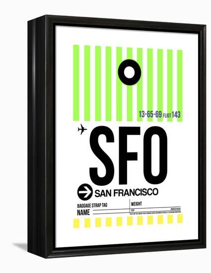 SFO San Francisco Luggage Tag 3-NaxArt-Framed Stretched Canvas