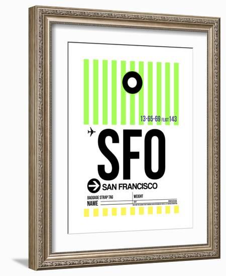 SFO San Francisco Luggage Tag 3-NaxArt-Framed Art Print