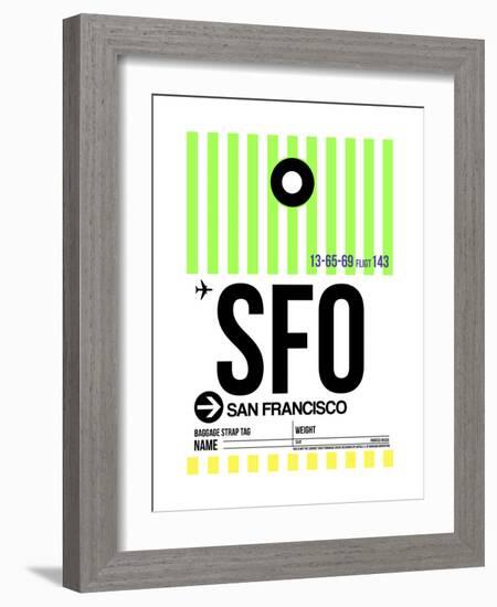 SFO San Francisco Luggage Tag 3-NaxArt-Framed Art Print