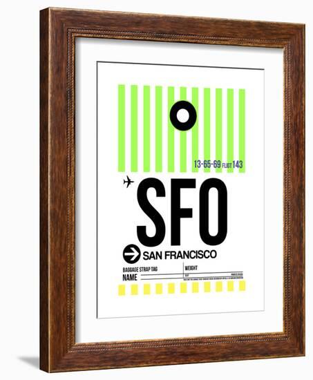 SFO San Francisco Luggage Tag 3-NaxArt-Framed Art Print