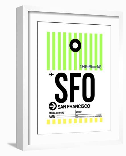 SFO San Francisco Luggage Tag 3-NaxArt-Framed Art Print