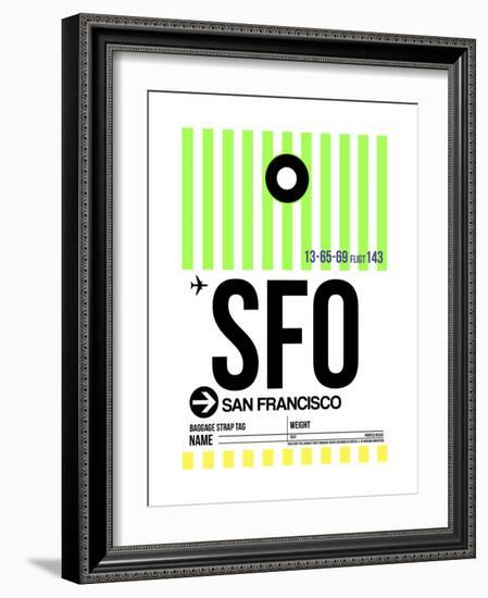 SFO San Francisco Luggage Tag 3-NaxArt-Framed Art Print