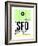 SFO San Francisco Luggage Tag 3-NaxArt-Framed Art Print