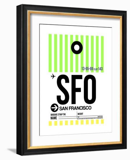 SFO San Francisco Luggage Tag 3-NaxArt-Framed Art Print