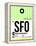 SFO San Francisco Luggage Tag 3-NaxArt-Framed Stretched Canvas