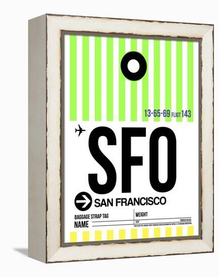 SFO San Francisco Luggage Tag 3-NaxArt-Framed Stretched Canvas