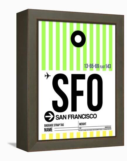 SFO San Francisco Luggage Tag 3-NaxArt-Framed Stretched Canvas