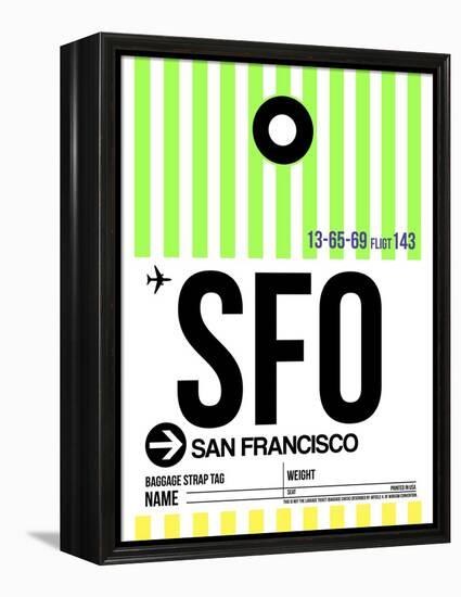 SFO San Francisco Luggage Tag 3-NaxArt-Framed Stretched Canvas