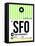 SFO San Francisco Luggage Tag 3-NaxArt-Framed Stretched Canvas
