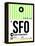 SFO San Francisco Luggage Tag 3-NaxArt-Framed Stretched Canvas