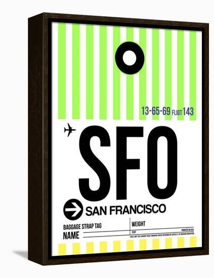 SFO San Francisco Luggage Tag 3-NaxArt-Framed Stretched Canvas