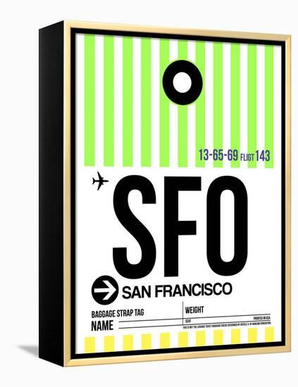 SFO San Francisco Luggage Tag 3-NaxArt-Framed Stretched Canvas