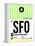 SFO San Francisco Luggage Tag 3-NaxArt-Framed Stretched Canvas