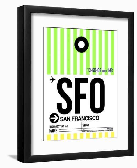 SFO San Francisco Luggage Tag 3-NaxArt-Framed Premium Giclee Print