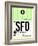 SFO San Francisco Luggage Tag 3-NaxArt-Framed Art Print