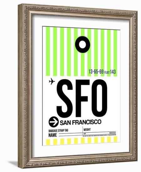 SFO San Francisco Luggage Tag 3-NaxArt-Framed Art Print